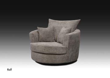 Draaifauteuil Rolf - eetkamerstoelen, Nieuw, Stof