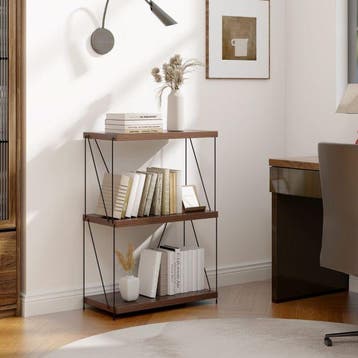 Boekenkast - Boekenrek - Wandkast - 61x30x85 cm - Bruin - CO, Huis en Inrichting, Verzenden, Zo goed als nieuw