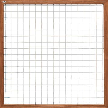 CarpGarant Draadscherm in kader Hardhout 180 x 180 cm, Nieuw