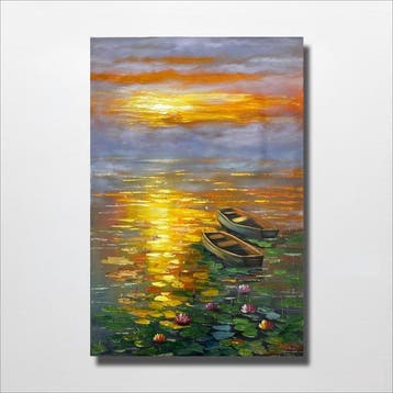 Hung Richard (1966) - Le repos des barques 90 60 cm