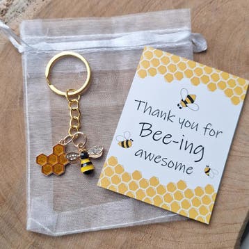 Sleutelhanger met cadeauzakje en mini kaartje - Thank You..., Ophalen of Verzenden, Nieuw