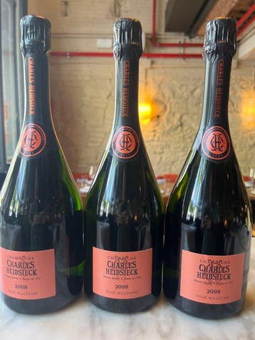 2008 Charles Heidsieck, Rosé Millésime - Champagne Rosé - 3, Verzamelen, Nieuw
