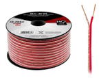 HQ luidsprekerkabel 2 x 1.00 mm transparant/rood op rol 50 m, Doe-het-zelf en Verbouw, Ophalen of Verzenden, Nieuw, Kabel of Snoer