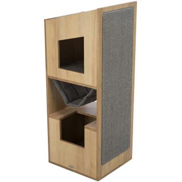 Trixie citystyle cat tower bruin / grijs 105 cm (Krabpalen), Dieren en Toebehoren, Verzenden, Nieuw