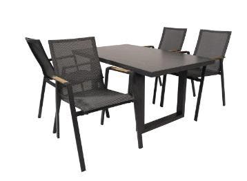 Stapelbare Tuinstoel  Tarragona  Negro  Aluminium  Lesli Liv, Verzenden, Nieuw