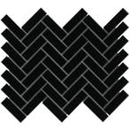 Wand Mozaïek Tegels Factory Keramiek Visgraat Zwart - Mat.., Nieuw, Ophalen of Verzenden, 20 tot 40 cm, 10 m² of meer