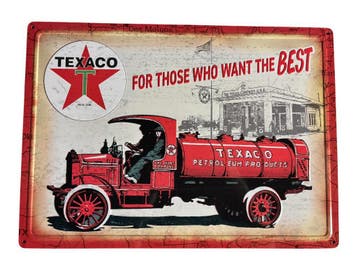Texaco - uitgebreide collectie metalen wandplaten, Ophalen of Verzenden, Nieuw, Reclamebord