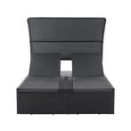 Polyrotan Loungebed / Ligbed Syros - Zwart - 2 personen - In, Verzenden, Nieuw