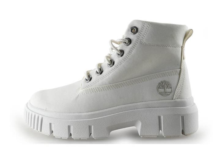 Timberland Veterboots in maat 37 Wit, Kleding | Dames, Schoenen, Wit, Gedragen, Overige typen, Verzenden