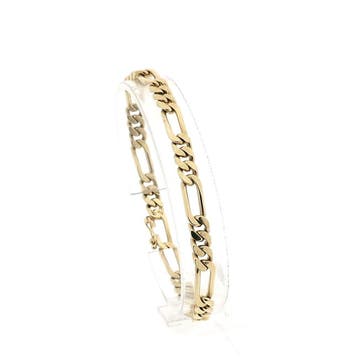Gouden Figaro schakelarmband, Ophalen of Verzenden, Gebruikt, Goud, Goud