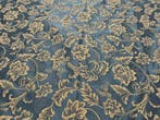 Prestigieuze damaststof Ottanio-blauw & goud – Elegante