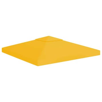 vidaXL Prieeldak 2-laags 310 g/m² 3x3 m geel, Verzenden, Nieuw
