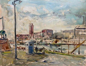 Guido Casciaro (1900-1963) - Nel porto