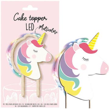 ScrapCooking Taarttopper LED Unicorn 12,5cm, Hobby en Vrije tijd, Verzenden, Nieuw