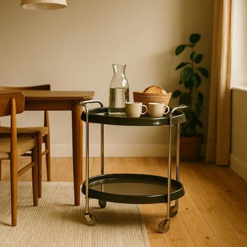Trolley | Space Age | s | Vintage |  7043, Ophalen of Verzenden, Zo goed als nieuw, Overige houtsoorten, Mid-Century