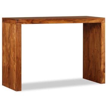 vidaXL Wandtafel 110x40x76 cm hout met honingkleurige, Verzenden, Nieuw, Hout, 60 cm of meer
