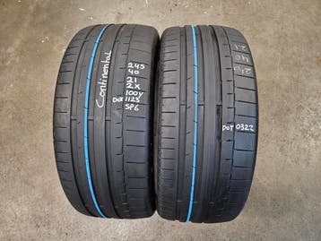 245/40/21 100Y CONTINENTAL SPORTCONTACT6 D23 5,7MM PROFIEL, Auto-onderdelen, Banden en Velgen, Ophalen, 21 inch, Band(en), Personenwagen
