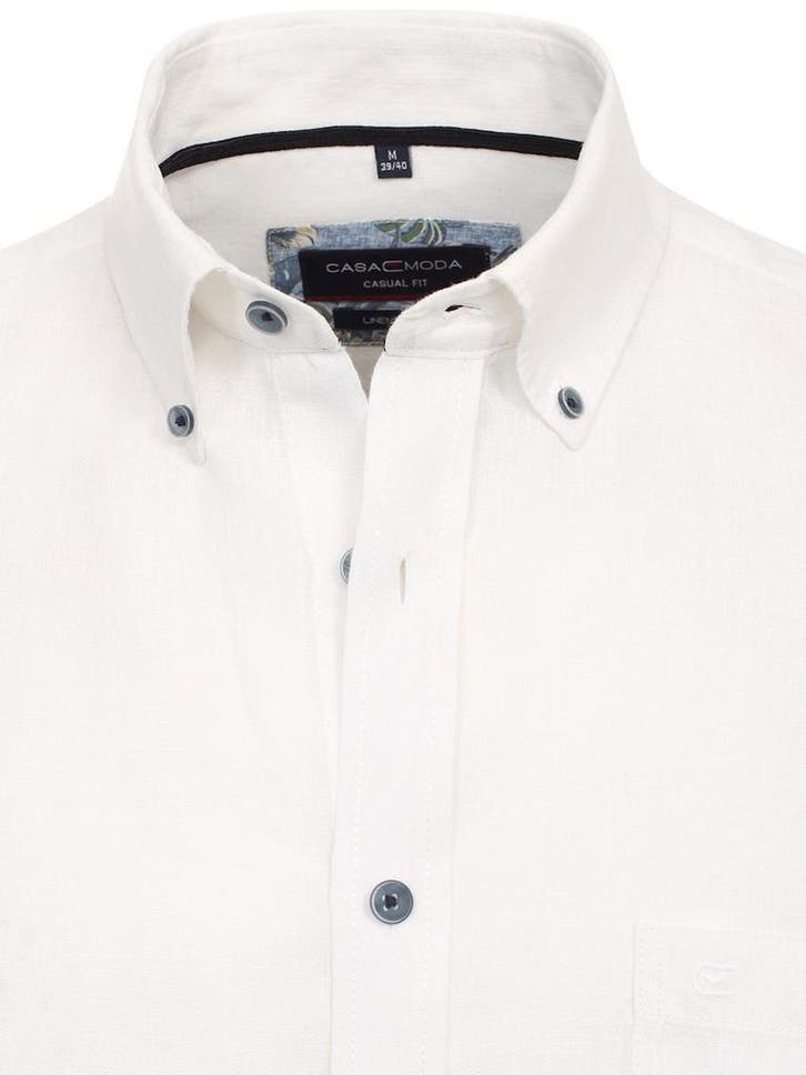 Casa Moda Wit Linnen Overhemd Button Down Boord, Kleding | Heren, Overhemden, Wit, Nieuw, Verzenden