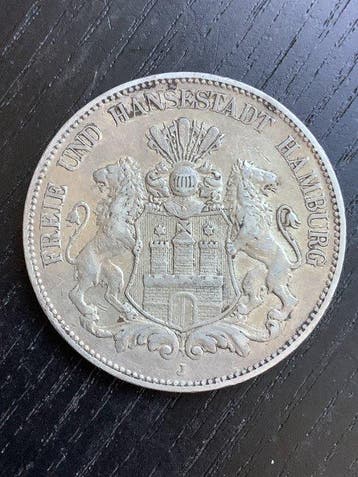 Duitsland, keizerrijk 5 Mark 1903 / Hamburg (Zonder