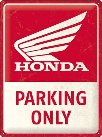 Honda parking only reclamebord, Verzamelen, Ophalen of Verzenden, Nieuw
