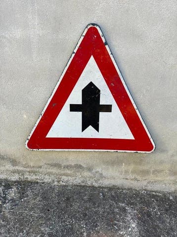 segnaletica vallesina - Italiaans vintage verkeersbord -