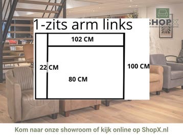 Leren elementenbank Flow- element 1 zits (80) arm links, Nieuw, Ophalen of Verzenden, Rechte bank, Modern