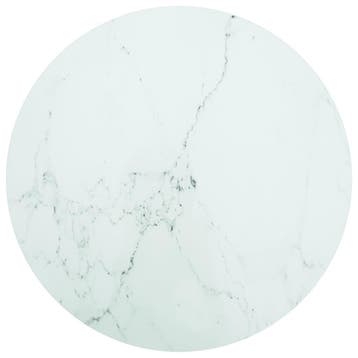 vidaXL Tafelblad Ø80x1 cm gehard glas met marmeren design, Huis en Inrichting, Tafels | Eettafels, Verzenden, Nieuw