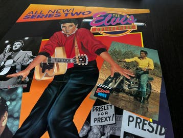 Elvis vintage promo poster - Cards of his life (Series 2), Ophalen of Verzenden, Zo goed als nieuw, Poster, Artwork of Schilderij