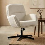 *WOONWINKEL* Kleine Fauteuil Beige Draaibaar, Huis en Inrichting, Fauteuils, Verzenden, Nieuw, Stof