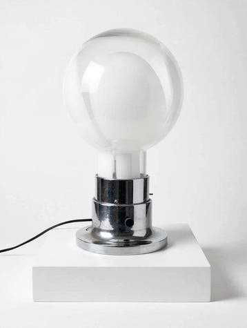 Space age - Tafellamp - Glas, Staal - Lamp Space Age