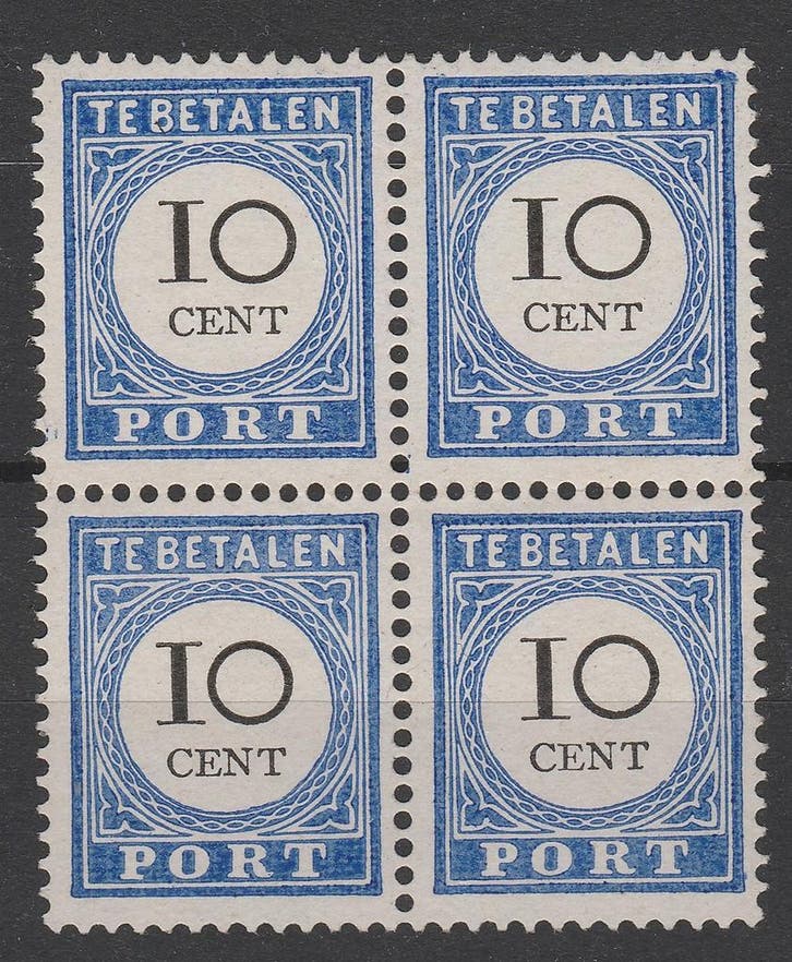 Postzegels Nederland 1894 Port P22a BLOK zeldzaam (861), Postzegels en Munten, Postzegels | Nederland, Postfris, T/m 1940, Verzenden