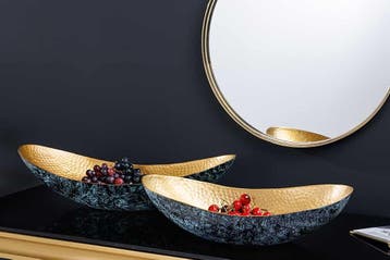 Handgemaakte set van 2 decoratieve kommen ABSTRACT ORIENT, Huis en Inrichting, Woonaccessoires | Vazen, Ophalen of Verzenden, Nieuw