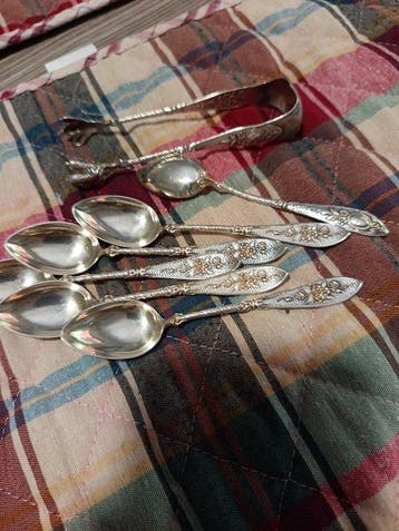 Bestekset voor 6 personen - .800 zilver, Antiek en Kunst