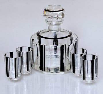 Art Déco - Drankservies (5) - Kristal, Antiek en Kunst