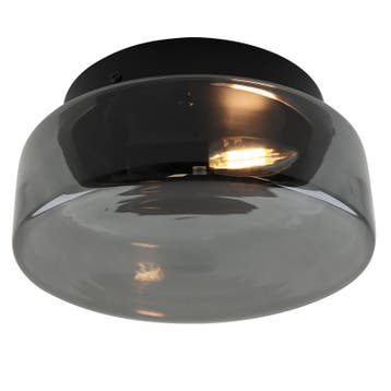 Design plafonnière grijs, Byron, Ophalen of Verzenden, Nieuw, Glas