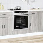 vidaXL Ovenkast Porto bewerkt hout grijs sonoma eiken, Verzenden, Nieuw, Grijs