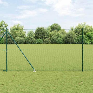 vidaXL zeshoekig gaasgek met palen 10 x 1,5 m PVC-Coated, Verzenden, Nieuw, IJzer