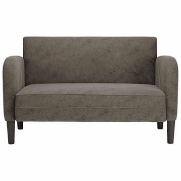vidaXL Loveseat bank 110 cm kunstleer donkergrijs, Verzenden, Nieuw, Leer, Minder dan 150 cm