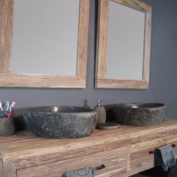 2 waskommen uit 1 steen!, Huis en Inrichting, Badkamer | Badkamermeubels, Minder dan 50 cm, Nieuw, Ophalen of Verzenden, Minder dan 100 cm