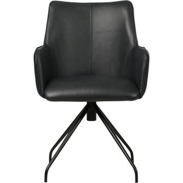 Leren draaibare eetkamerstoel Wave, Ophalen of Verzenden, Nieuw, Leer, Bohemian, Eigentijds, Industrieel, Modern, Scandinavisch