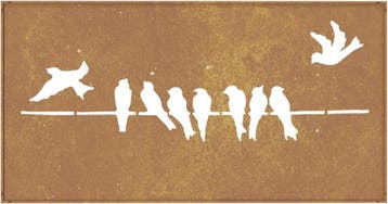 Wanddecoratie - tuin - vogelontwerp - 105x55 - cm -, Verzenden, Nieuw