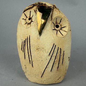 Ewa Budzowska - No reserve- the owl- with 24carat gold)