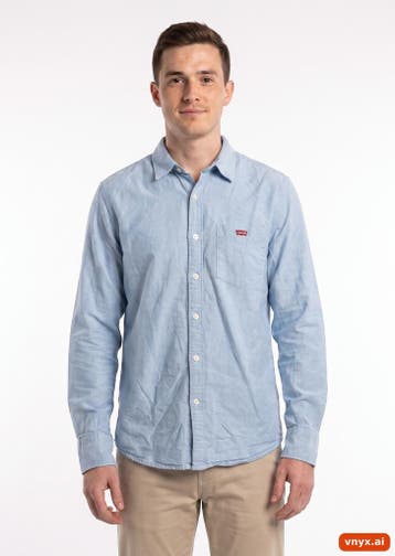 LEVI STRAUSS & CO. Overhemd Heren maat M Blauw Vintage, Ophalen of Verzenden, Nieuw