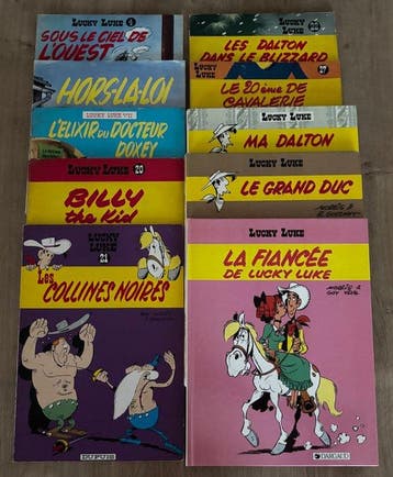 Lucky Luke - 7x B + 3x C - EO/Ré - 10 Album - 1964/1985, Nieuw