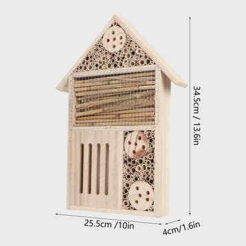 Houten Insectenhotel en Bijenhuis - Decoratieve Nestkast voo
