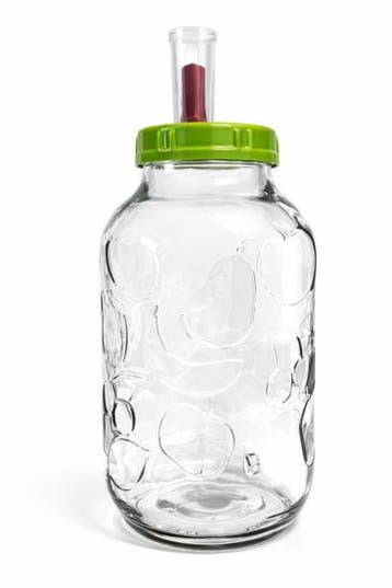 Glazen pot 5 liter met deksel en waterslot, Nieuw, Ophalen of Verzenden, Overige merken, Glas