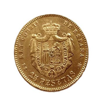 Spaanse gouden 25 Pesetas munt, Verzenden