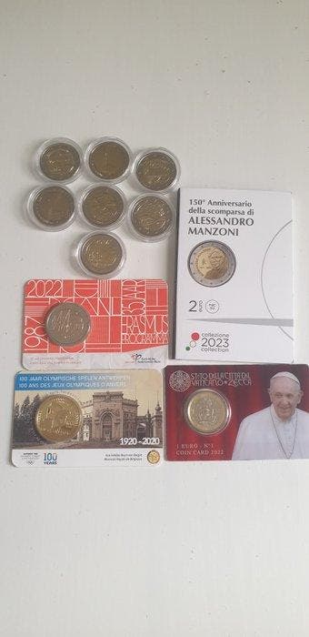 Europa. 1 Euro / 2 Euro / 2,5 Euro 2008/2022 (11 coins)