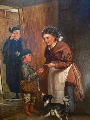 Angelo Inganni (1807–1880), Attrib. - Il parroco in visita