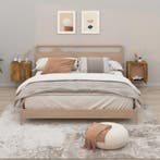 vidaXL Nachtkastjes 2 st wandgemonteerd 50x30x47 cm gerookt, Huis en Inrichting, Slaapkamer | Nachtkastjes, Minder dan 45 cm, Verzenden